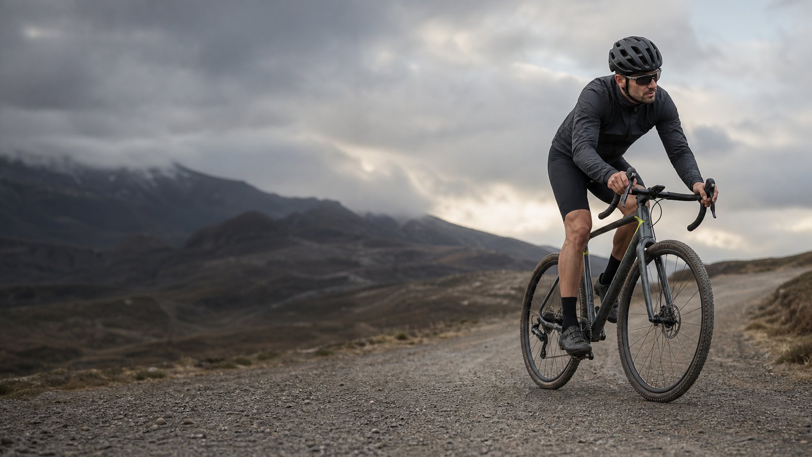 Drop-bar gravel bicycle platform on mixed terrain