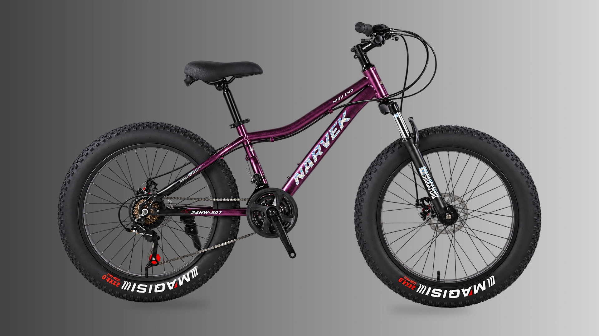 FT-04 24HW-501 fat bike in purple